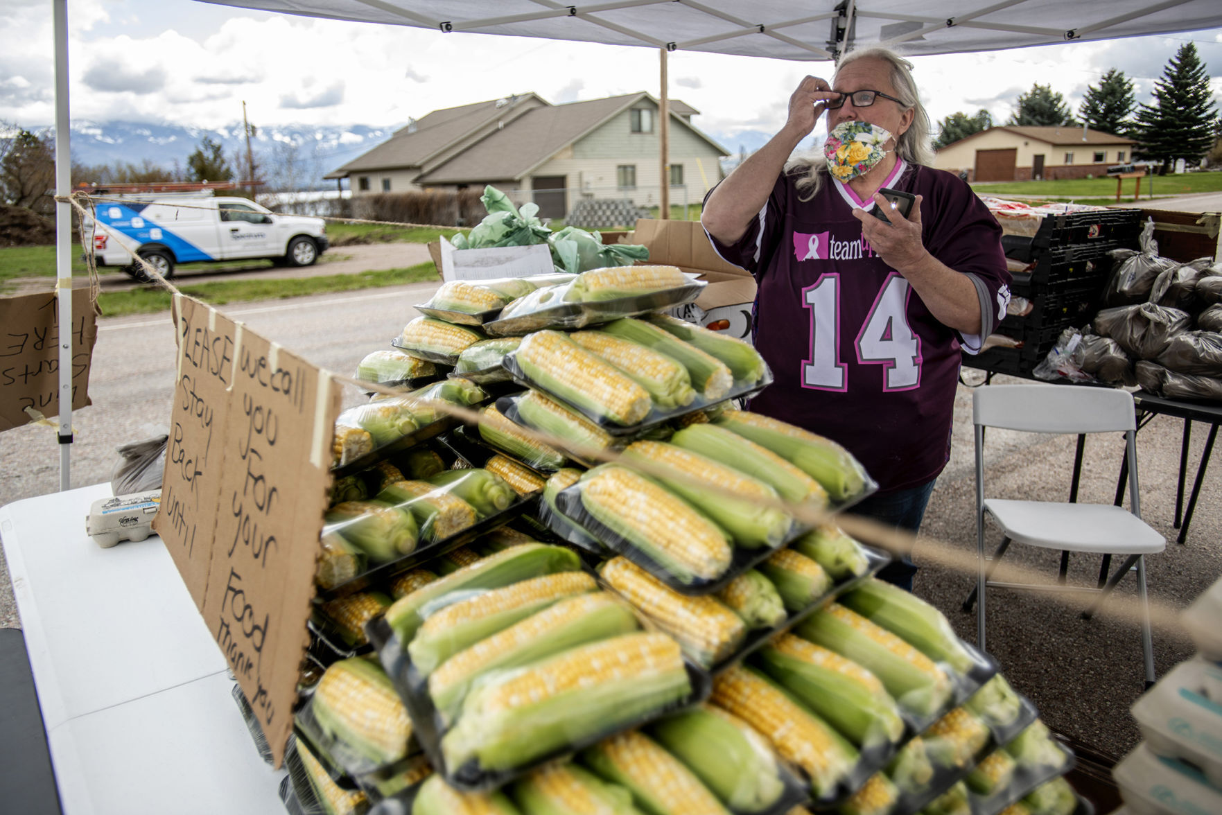 Nancy Hausermann feeds the community - April 2020